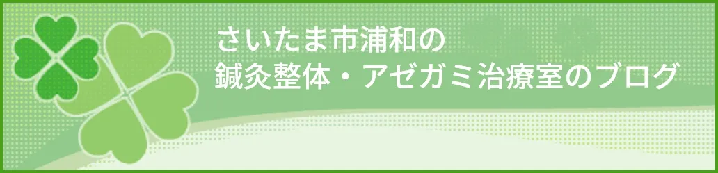 さいたま市浦和の鍼灸整体・アゼガミ治療室のブログ